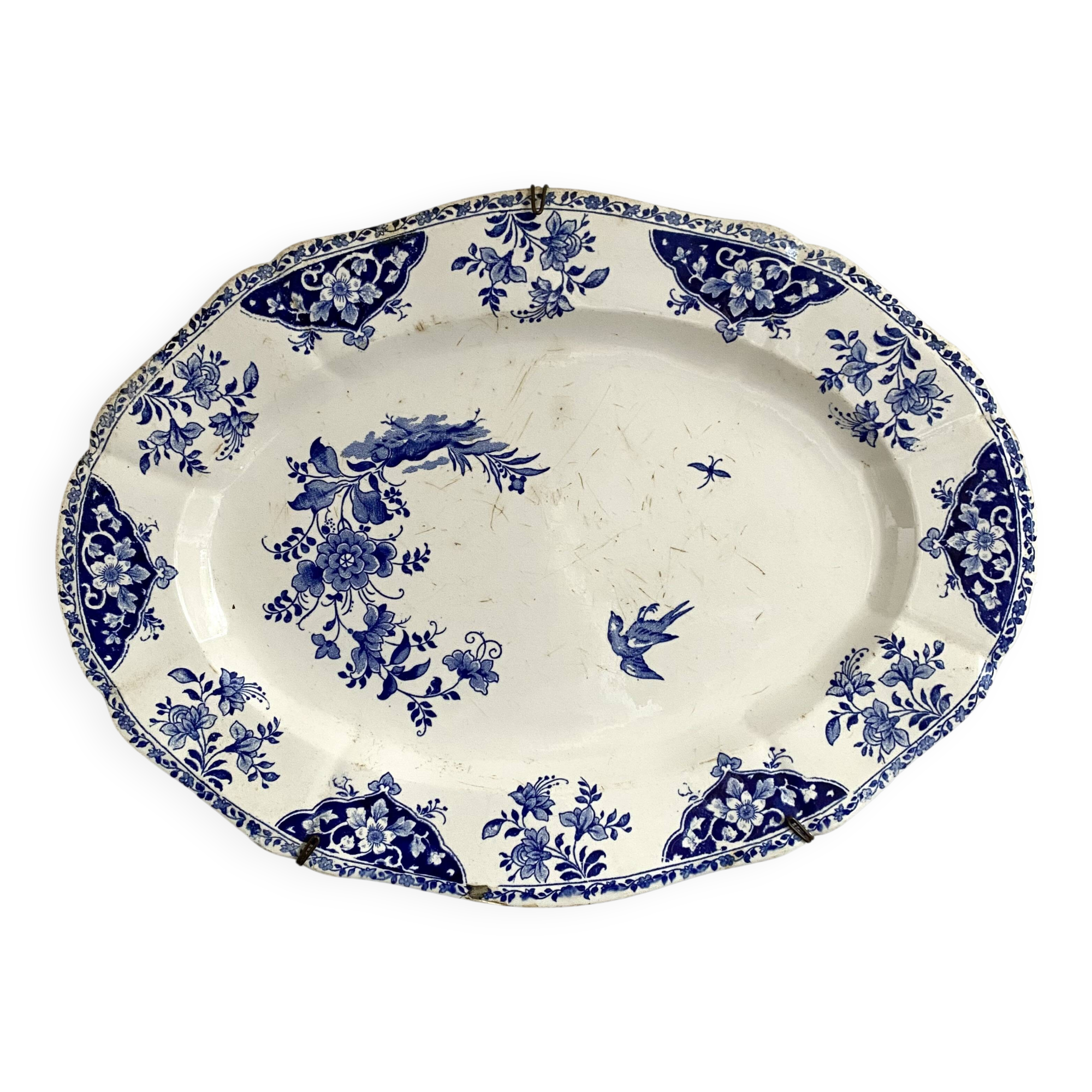 Large antique decorative Gien platter