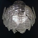 Kalmar candlestick with ice glass discs 1960's