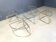 Large coffee table set in brass and glass, 1970s