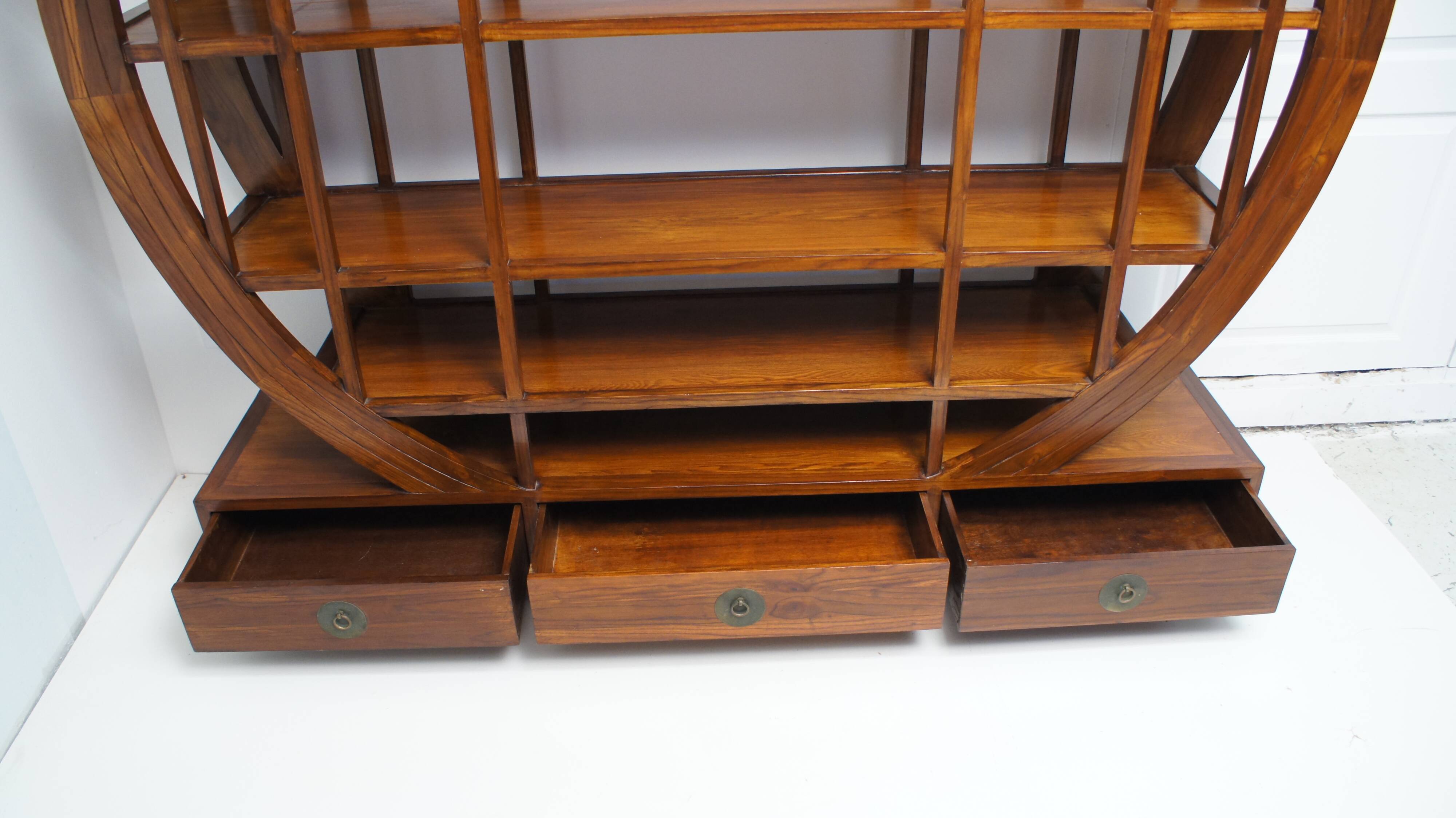 Bibliothèque en teck Asiatique vintage