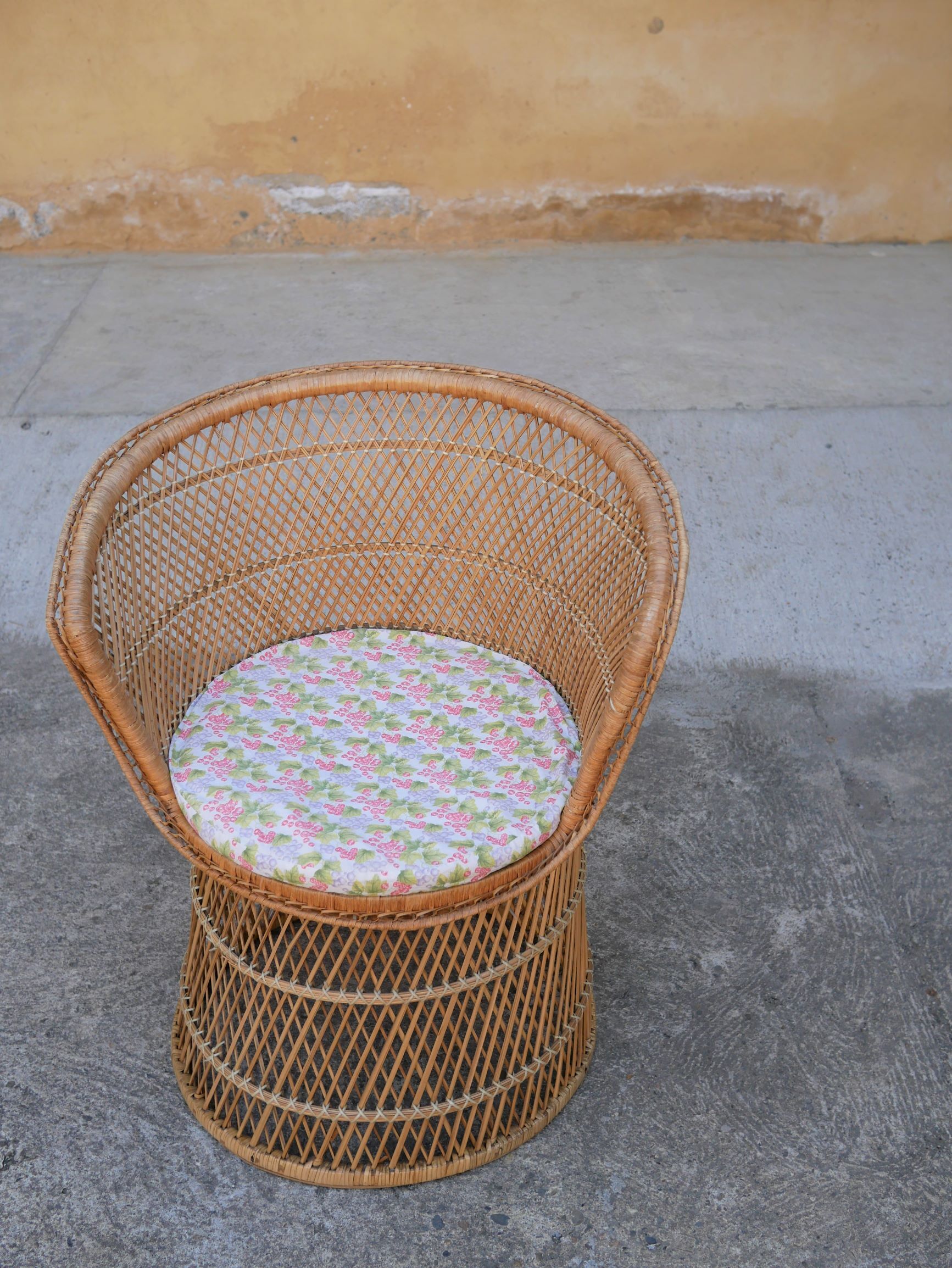Vintage rattan armchair
