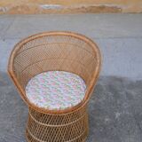 Vintage rattan armchair