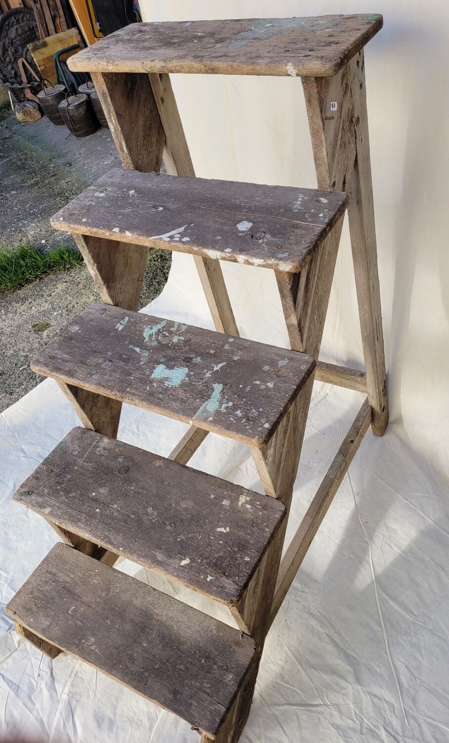 Wooden stepladder