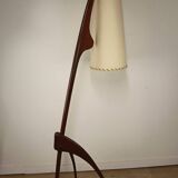 Rispal floor lamp known as "Praying Mantis" in teak, 1960