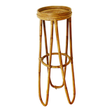 Vintage rattan plant holder