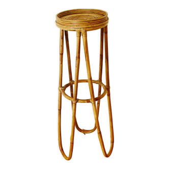 Vintage rattan plant holder