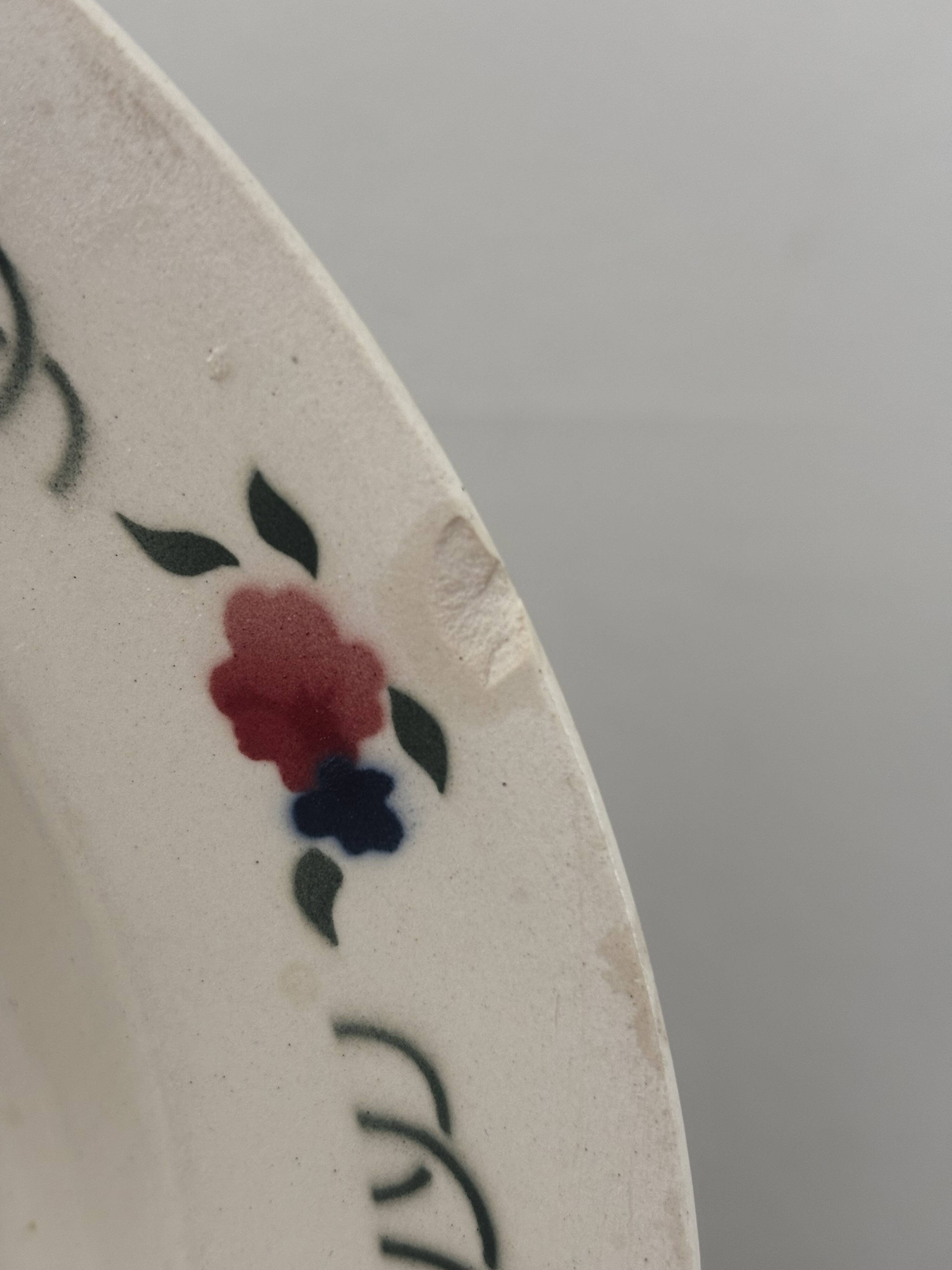 Set of two antique deep plates HBCM Montereau Villefranche.