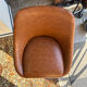 Vintage swivel office chair in cognac faux leather – 1970s