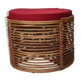 Beautiful pouf/stool/rattan sofa end 1960