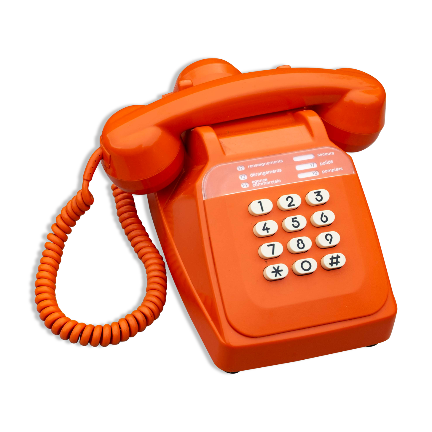 Téléphone vintage orange
