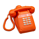 Orange vintage phone
