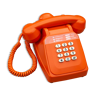 Téléphone vintage orange