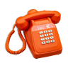 Orange vintage phone