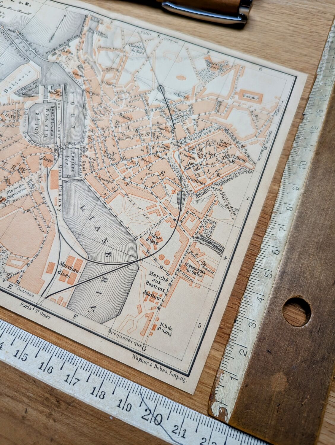 Printed in 1902, Map of Boulogne-sur-Mer, Pas-de-Calais.