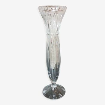 Hand-cut crystal vase