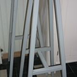 Paire de sellettes bois grises