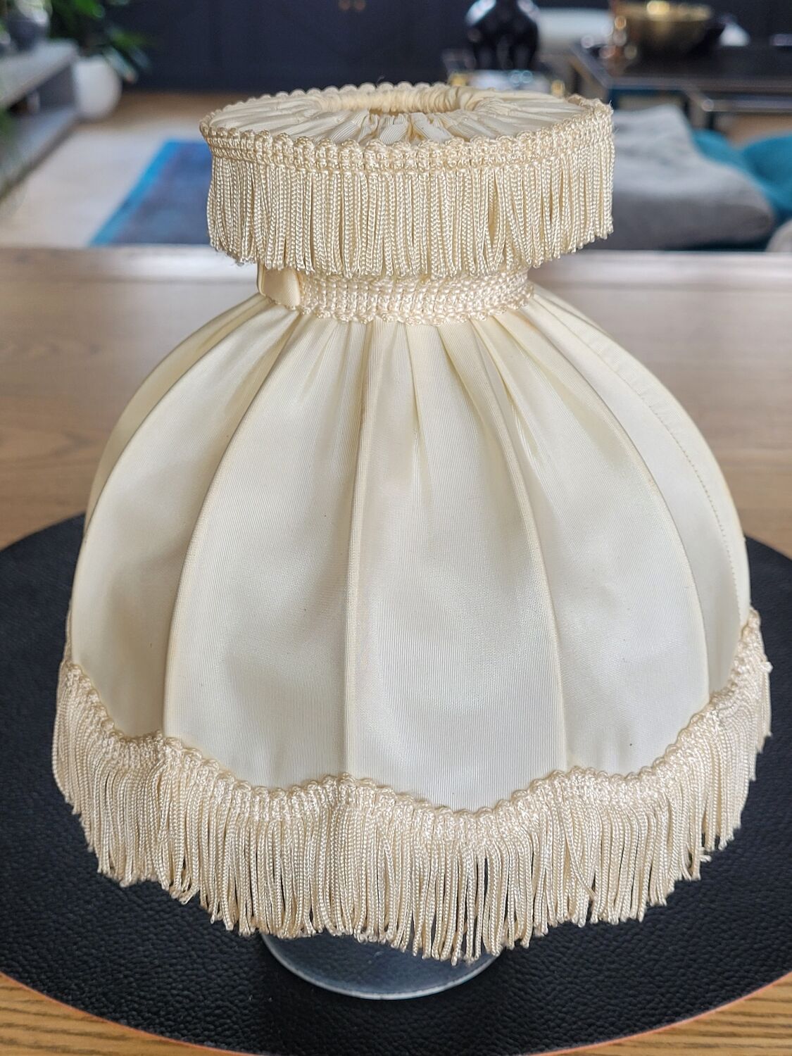 Antique lampshade with fringes