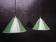 2 suspensions with enamelled sheet metal cones