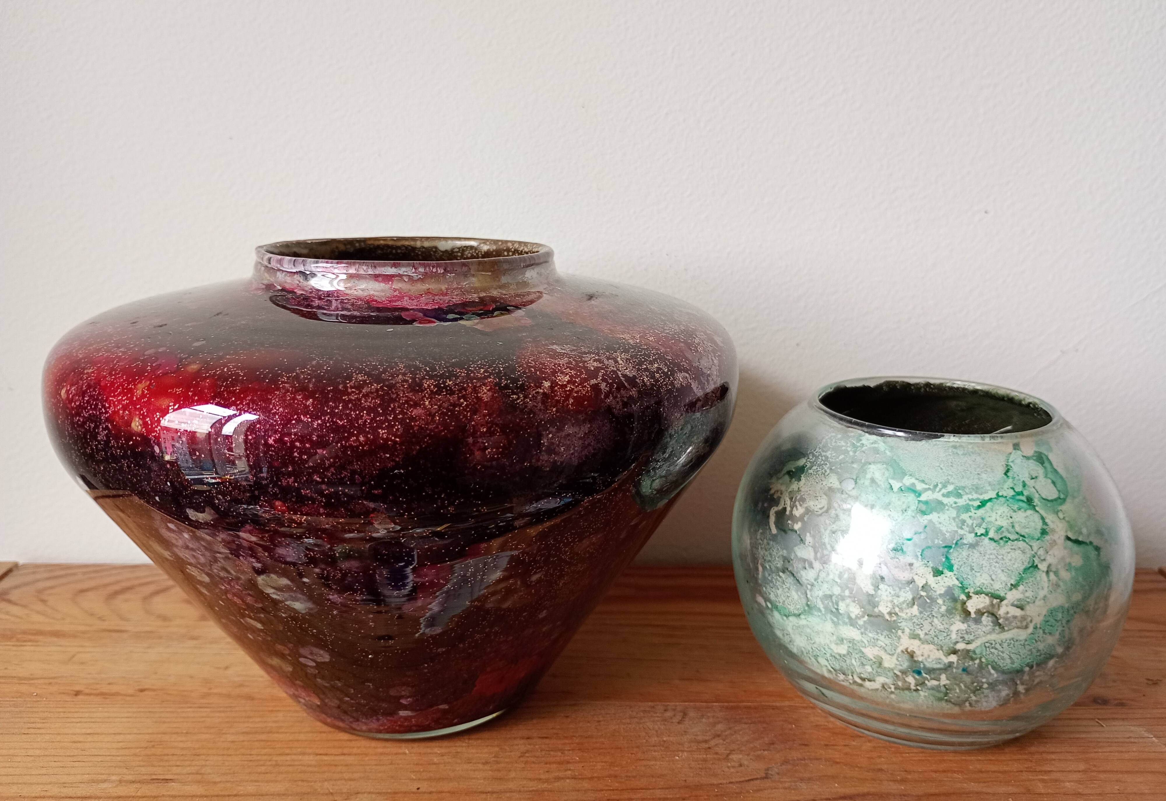 gilded glass vase Laque Line