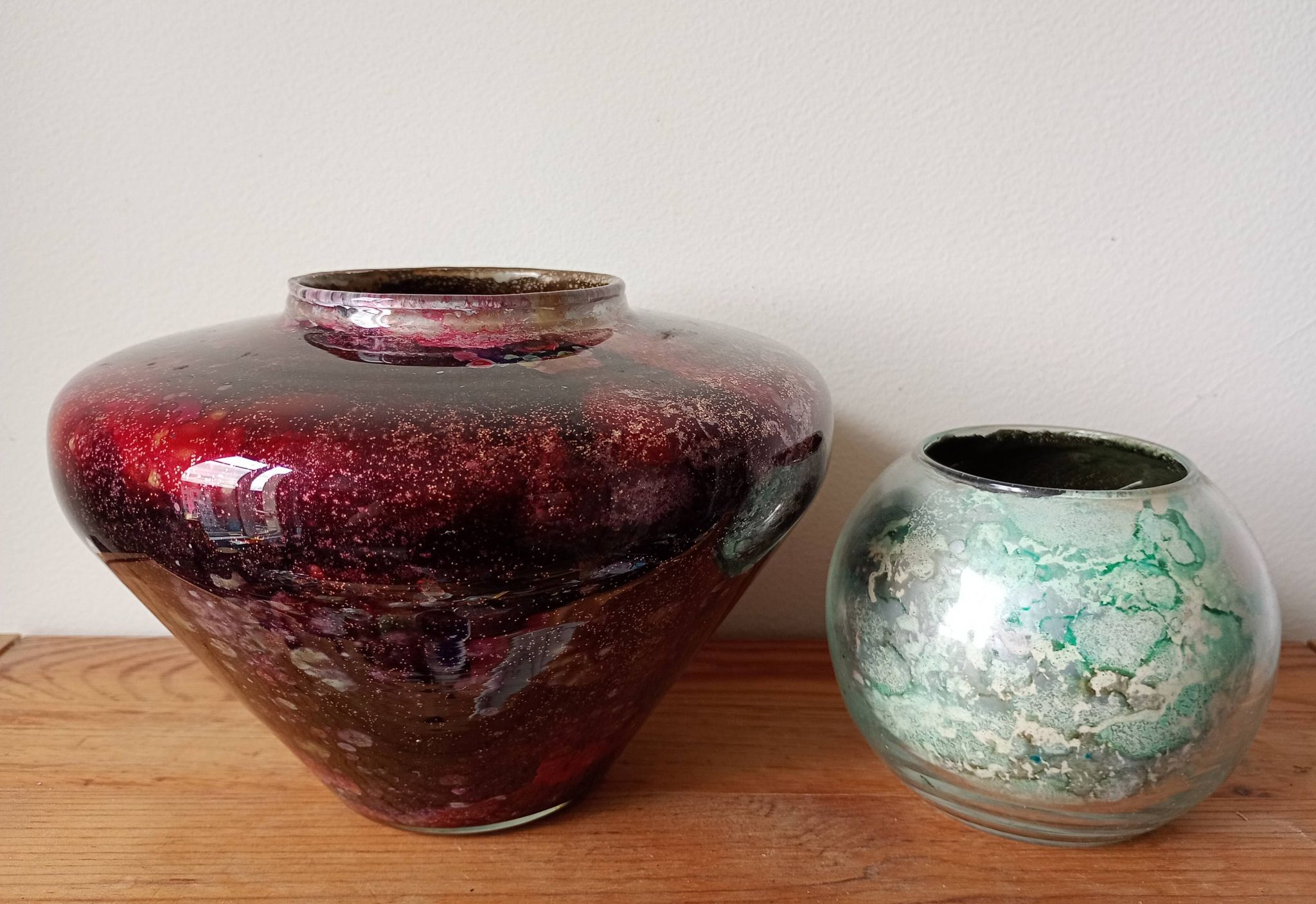 gilded glass vase Laque Line