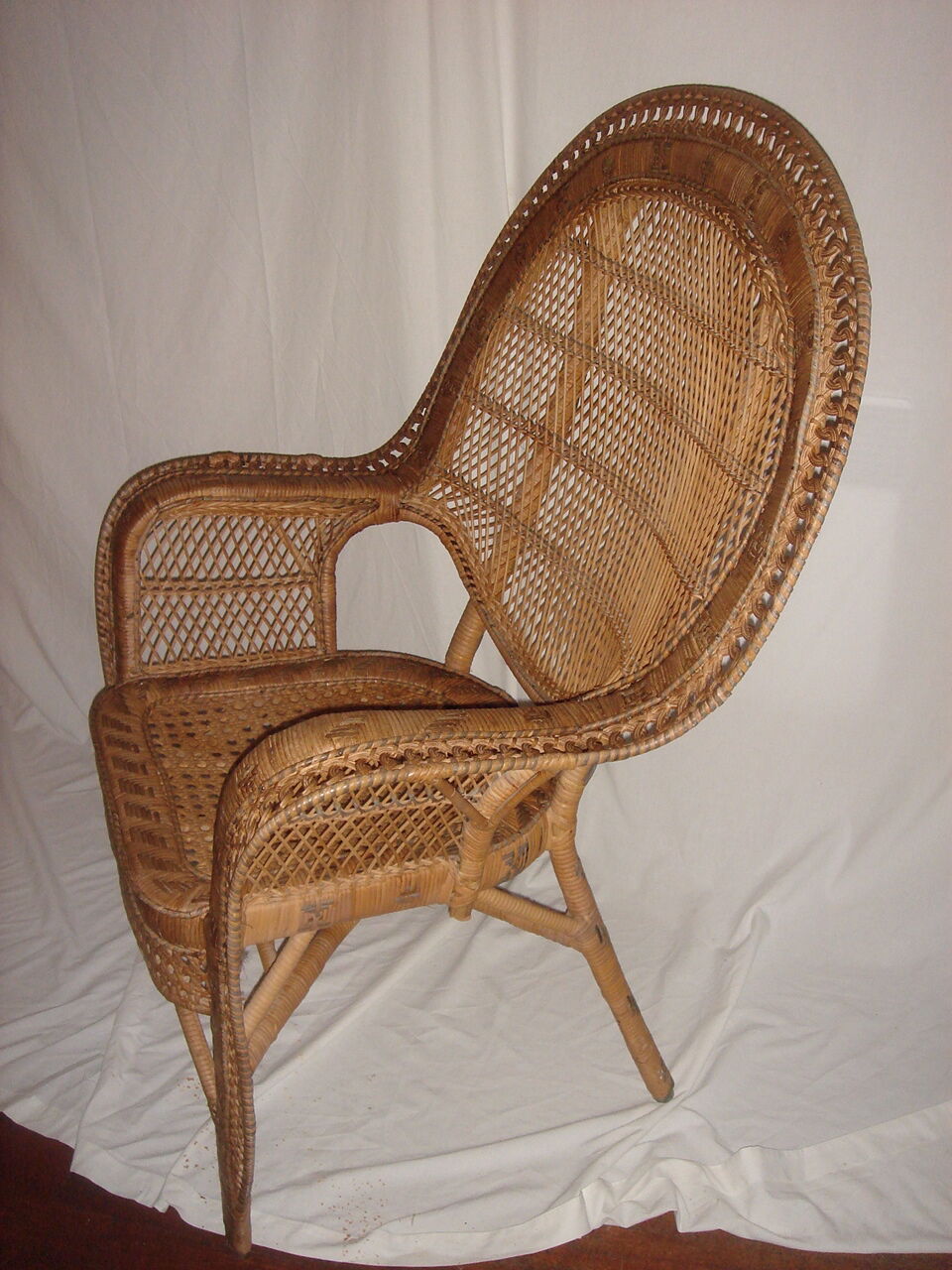 rattan armchair Emmanuelle de 1950/60