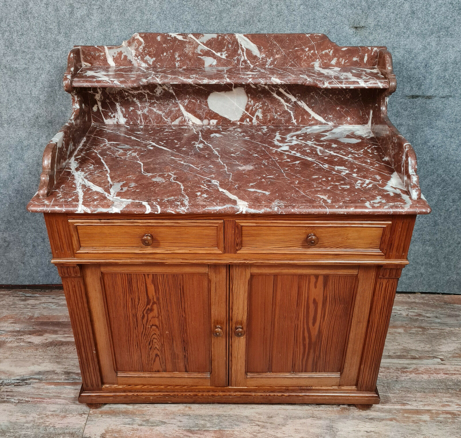 Toilet furniture period 1900 in pine patina honey