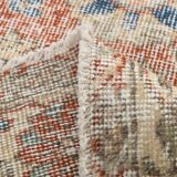 Tapis turc vintage shabby chic rouge pâle et bleu 5x9, 151x259 cm SK5619