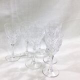 Set of 7 glasses of red wine Saint Louis model Chantilly