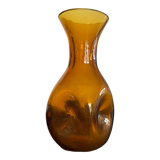 Vintage vase in bubbled glass paste