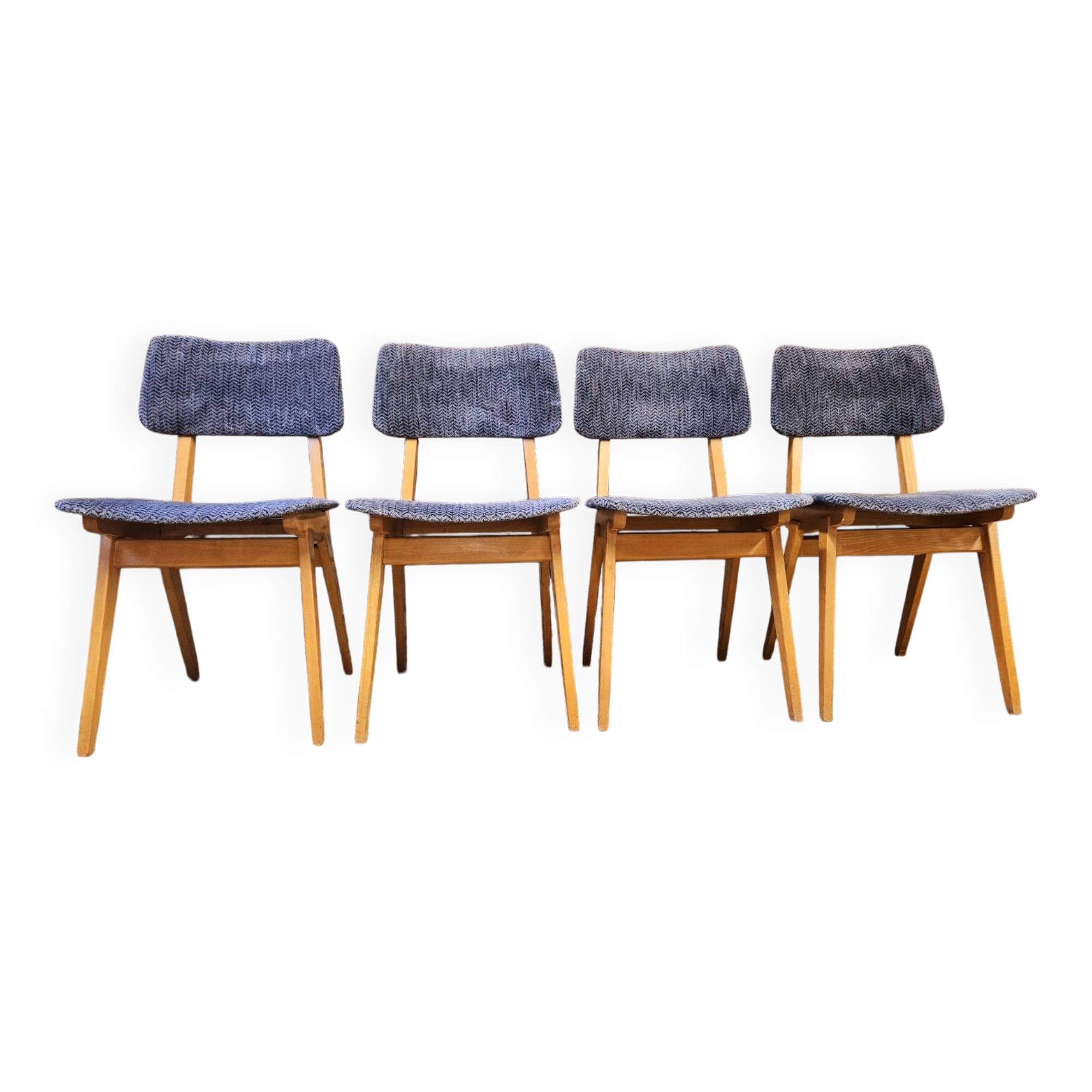 Set of 4 vintage 1960s Scandinavian chairs