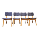 Set of 4 vintage 1960s Scandinavian chairs
