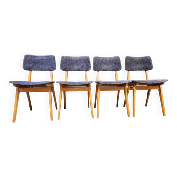 Set of 4 vintage 1960s Scandinavian chairs