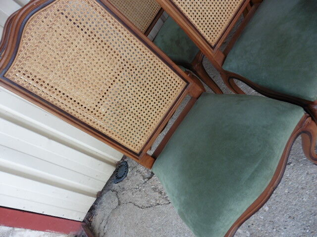 Set of 8 chairs back canned, seat very comfortable