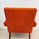 Fauteuil en tissu orange, Allemagne 1960