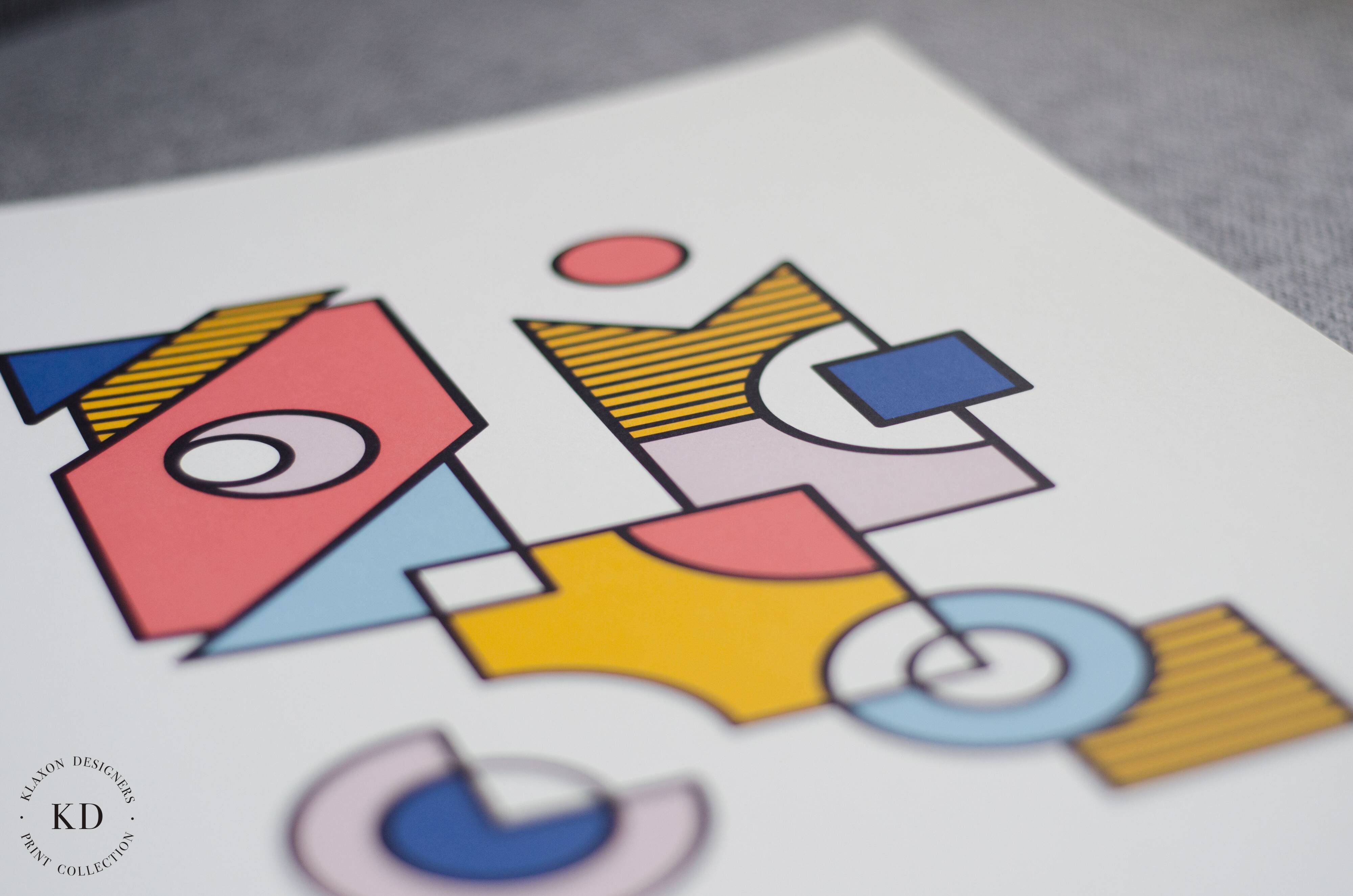 Illustration - Abstract geometric graphic colorful A3 poster numbered #002