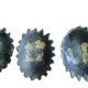 Set of 6 stackable bronze hedgehogs — Walter Bosse, 1920s