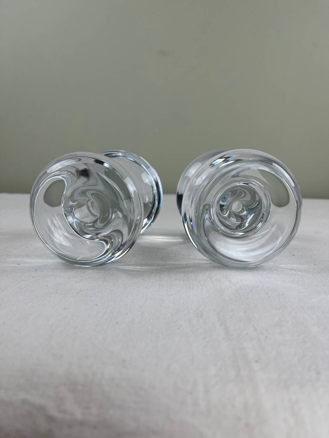 Set of 70s design candlesticks