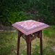 Wood and marble stool