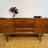 Mid Century Retro Teak Sideboard by Beautility Circa 1960 Danish Design