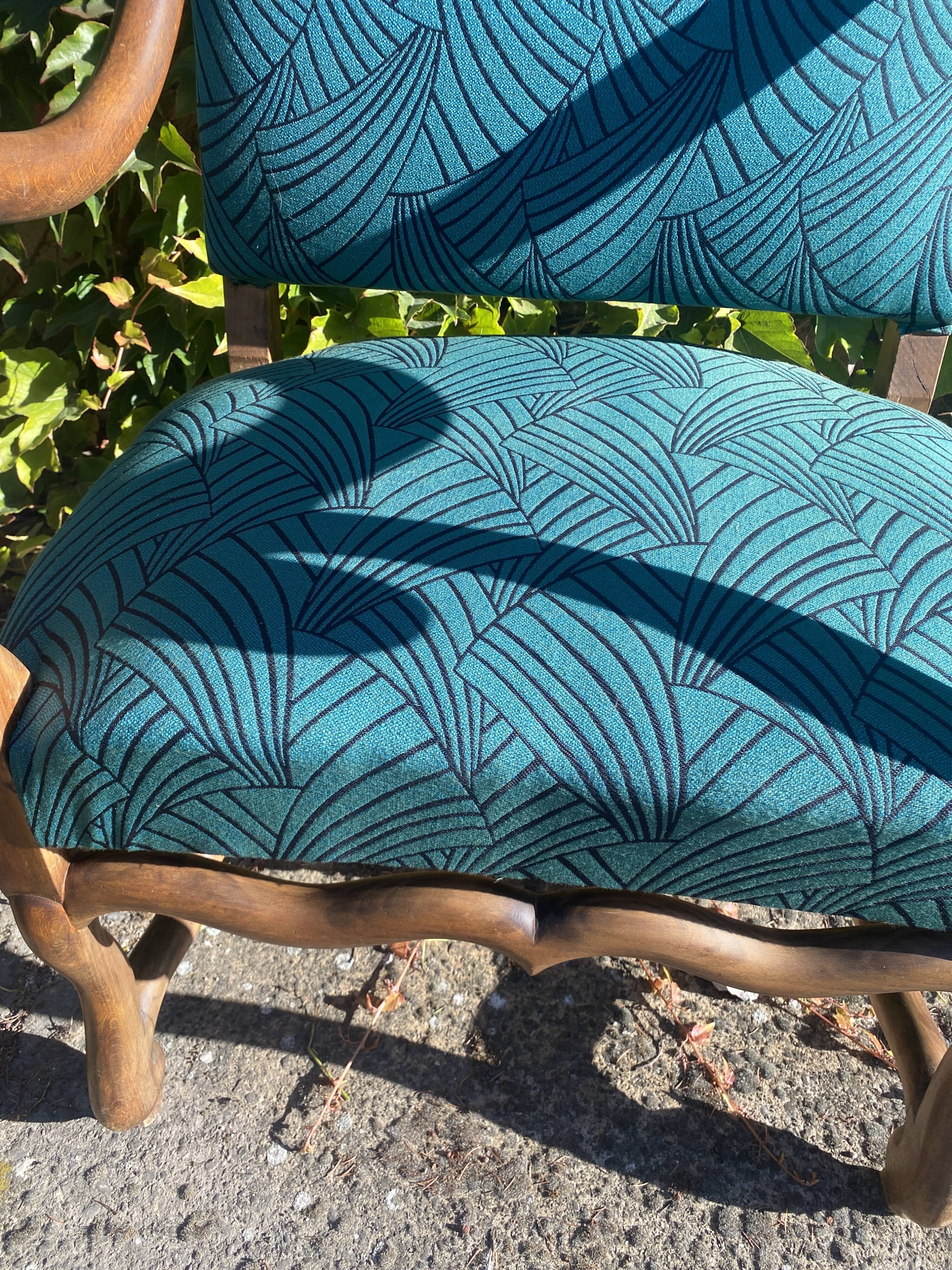 Pair of Louis XIII style armchairs