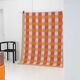 Jute rug with pink and orange patterns Matias Moellenbach