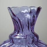 Empoli vase in Alexandrite glass, transitioning from blue to pink, large textured model from the years.