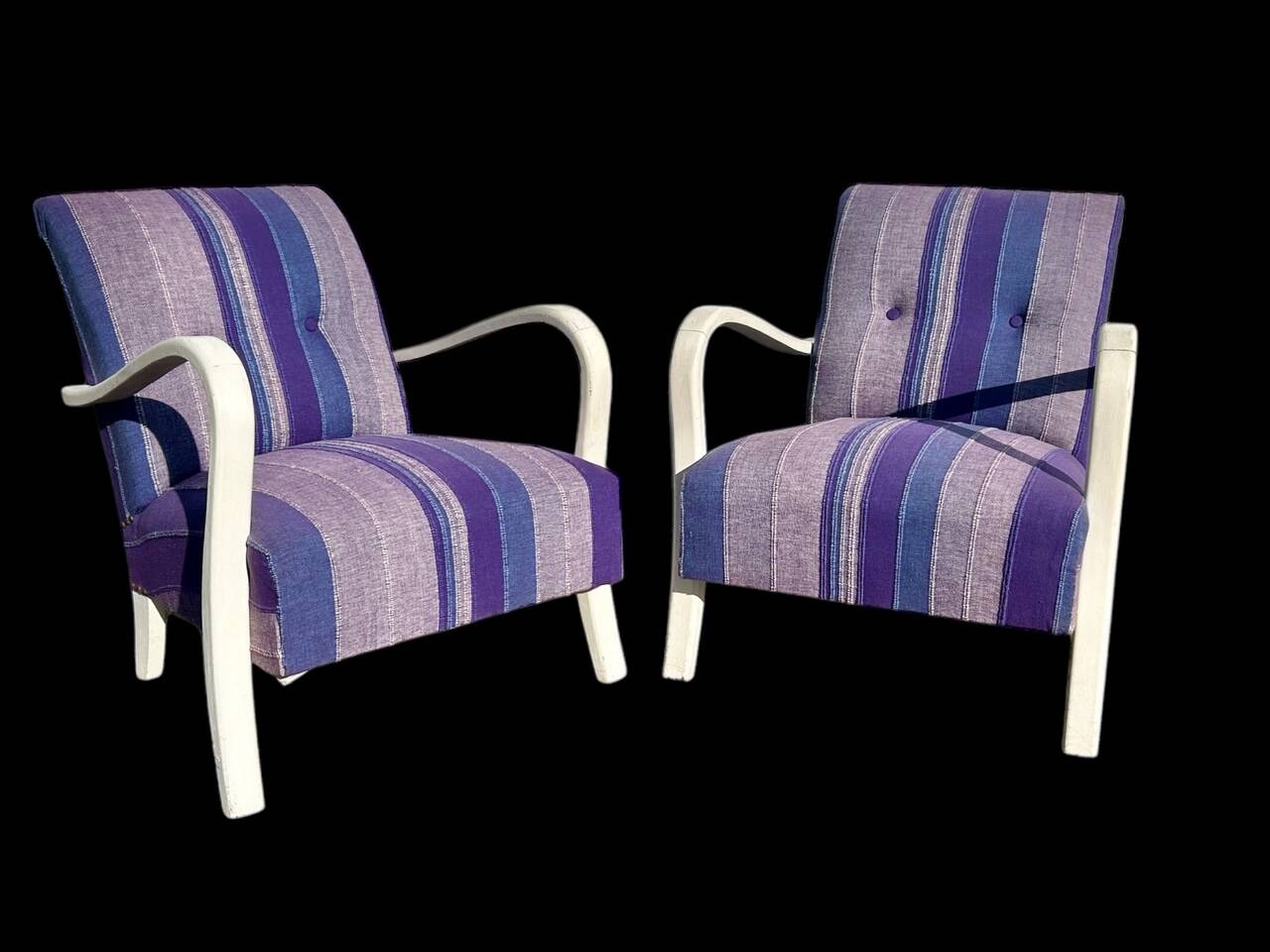 pair of art deco club armchairs