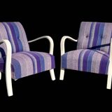 pair of art deco club armchairs