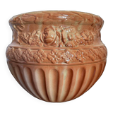 Cache pot céramique majolique Digoin 19ème