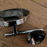 Pair of metal and opaline wall lights