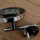Pair of metal and opaline wall lights