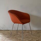 Arper Duna orange armchair