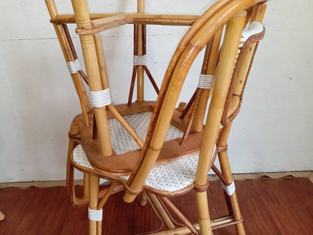 Set of 4 bistro chairs Maison Drucker from the 1990s.
