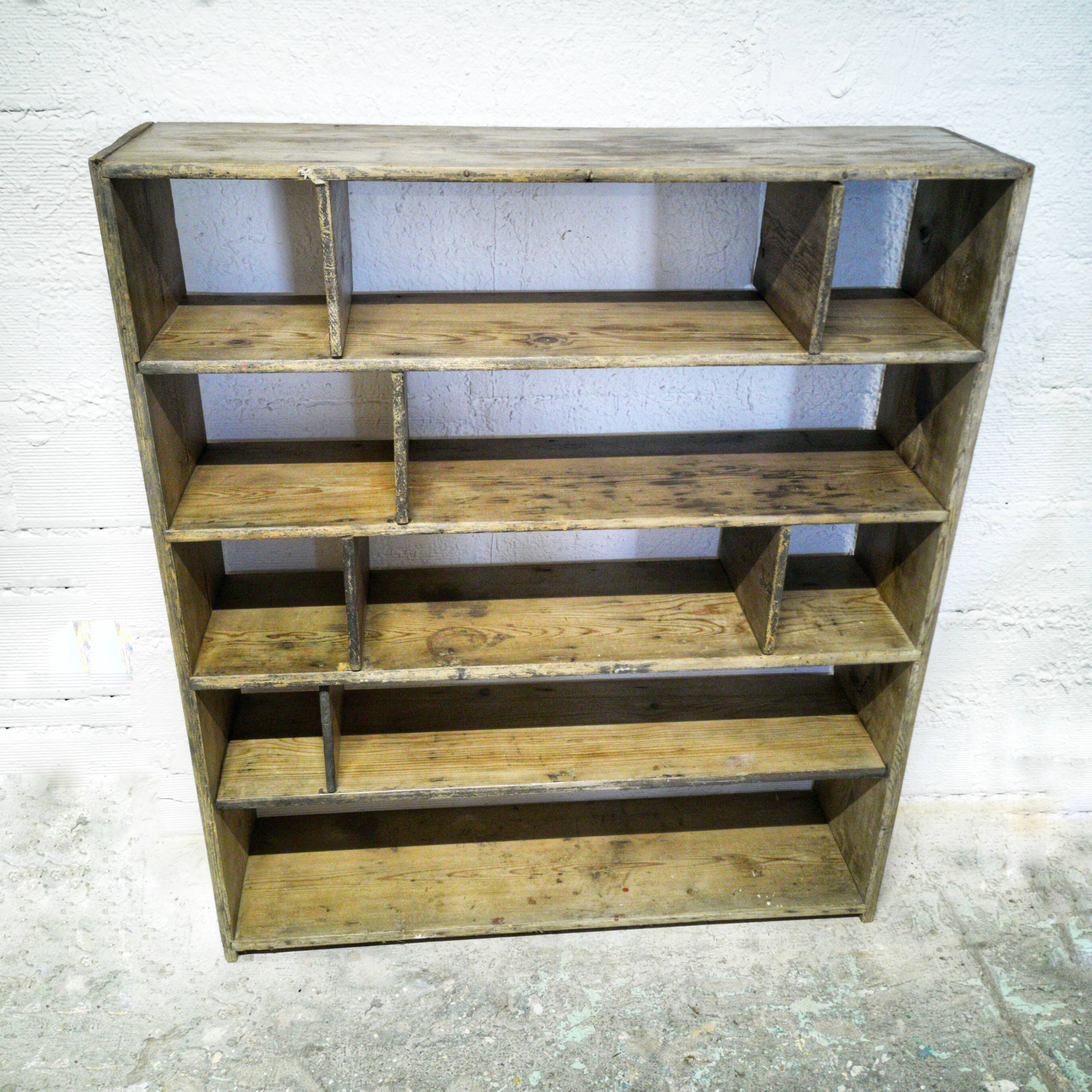 Large wooden workshop locker